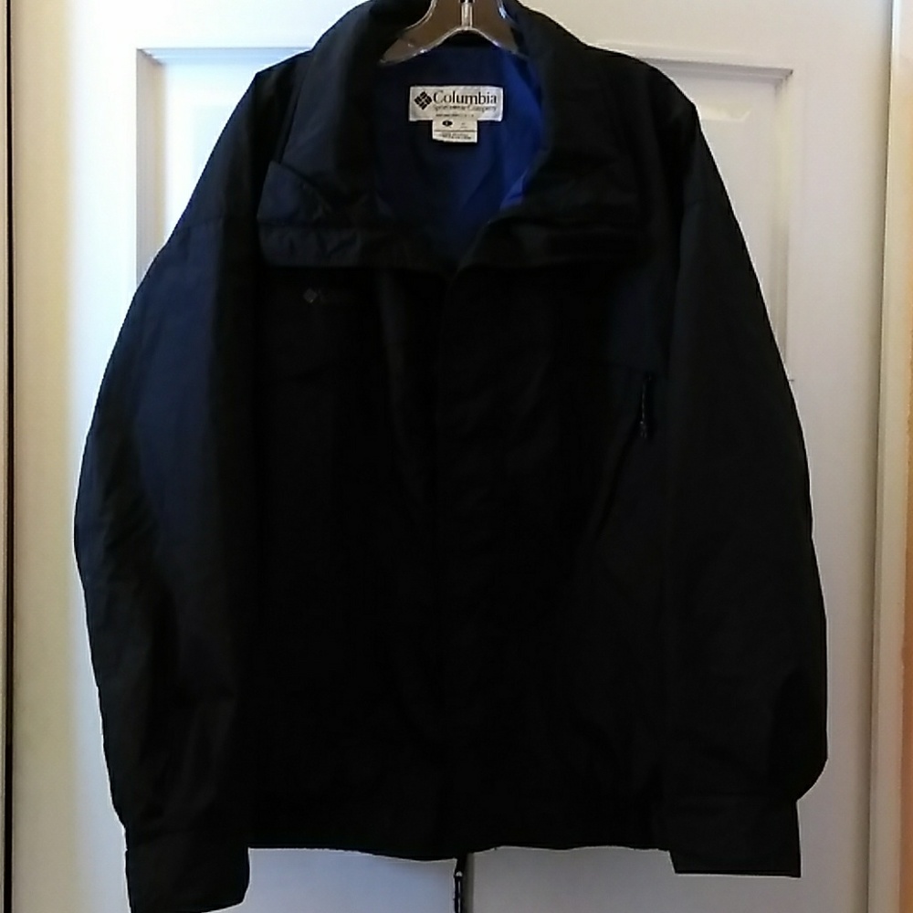 Columbia Windbreaker Jacket BLK/Blue Sz L